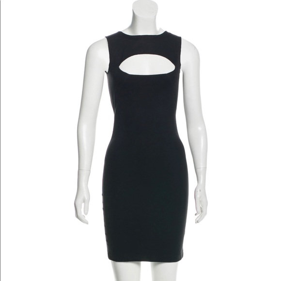 sachin and babi light blue dress DSQUARED Jersey Mini Viscose Dress with Slit in Black
